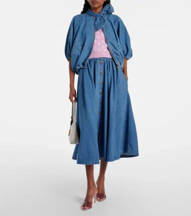 Patou Denim midi skirt | Thumbnail 5 Patou Denim midi skirt | Thumbnail 5