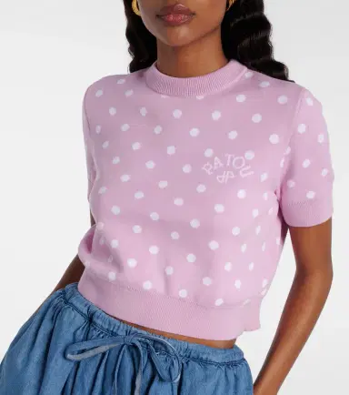 Patou Polka-dot cotton-blend sweater | Thumbnail 2 Patou Polka-dot cotton-blend sweater | Thumbnail 2
