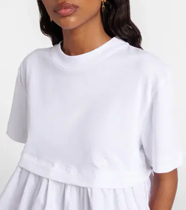 Patou Cotton jersey and faille T-shirt | Thumbnail 5 Patou Cotton jersey and faille T-shirt | Thumbnail 5