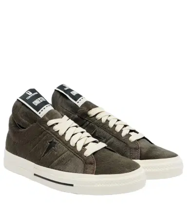 Rick Owens X Converse DRKSHDW One Star Pro Ox calf hair sneakers | Thumbnail 1 Rick Owens X Converse DRKSHDW One Star Pro Ox calf hair sneakers | Thumbnail 1