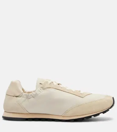 Le Monde Béryl Le Monde Béryl Slim Runner suede-trimmed sneakers | Thumbnail 3 Le Monde Béryl Le Monde Béryl Slim Runner suede-trimmed sneakers | Thumbnail 3