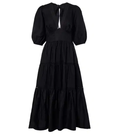 Heidi Klein Meteora lace-trimmed linen midi dress | Thumbnail 1 Heidi Klein Meteora lace-trimmed linen midi dress | Thumbnail 1