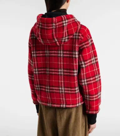 Burberry Check hooded wool-blend jacket | Thumbnail 4 Burberry Check hooded wool-blend jacket | Thumbnail 4