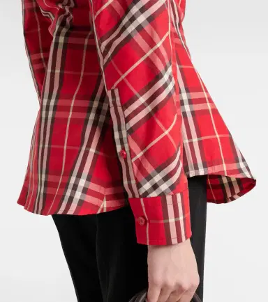 Burberry Check peplum cotton shirt | Thumbnail 2 Burberry Check peplum cotton shirt | Thumbnail 2