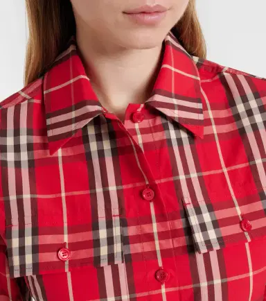 Burberry Check peplum cotton shirt | Thumbnail 5 Burberry Check peplum cotton shirt | Thumbnail 5