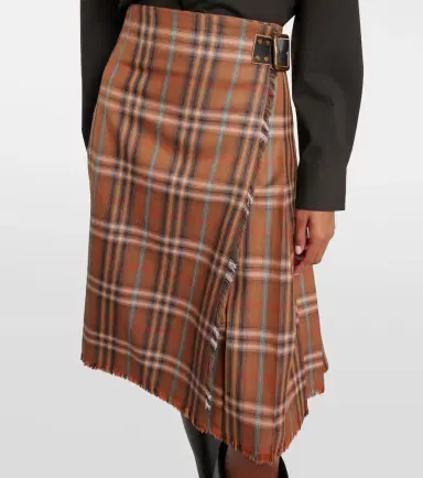 Burberry Check wool midi skirt | Thumbnail 2 Burberry Check wool midi skirt | Thumbnail 2