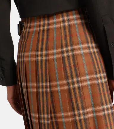 Burberry Check wool midi skirt | Thumbnail 3 Burberry Check wool midi skirt | Thumbnail 3