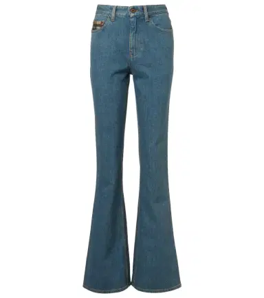 Burberry Check flared jeans | Thumbnail 1 Burberry Check flared jeans | Thumbnail 1