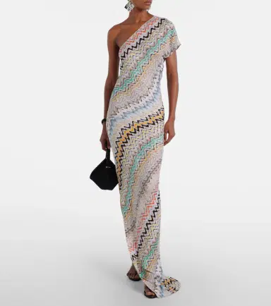 Missoni Wave one-shoulder maxi dress | Thumbnail 2 Missoni Wave one-shoulder maxi dress | Thumbnail 2