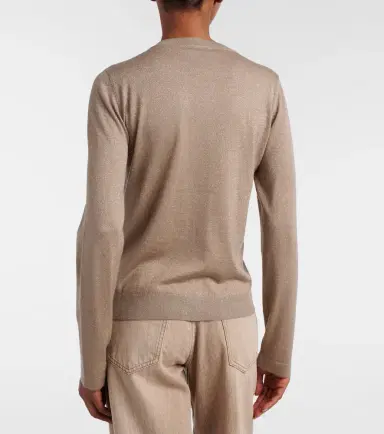 Brunello Cucinelli Cashmere-blend lamé cardigan | Thumbnail 2 Brunello Cucinelli Cashmere-blend lamé cardigan | Thumbnail 2
