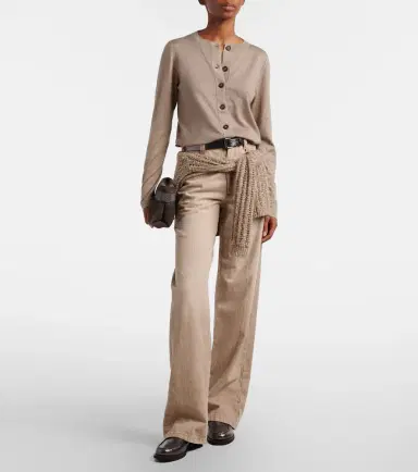 Brunello Cucinelli Cashmere-blend lamé cardigan | Thumbnail 3 Brunello Cucinelli Cashmere-blend lamé cardigan | Thumbnail 3