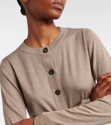Brunello Cucinelli Cashmere-blend lamé cardigan | Thumbnail 5 Brunello Cucinelli Cashmere-blend lamé cardigan | Thumbnail 5