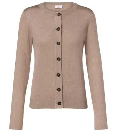 Brunello Cucinelli Cashmere-blend lamé cardigan | Thumbnail 1 Brunello Cucinelli Cashmere-blend lamé cardigan | Thumbnail 1
