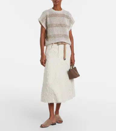 Brunello Cucinelli Open-knit sequined cotton sweater | Thumbnail 2 Brunello Cucinelli Open-knit sequined cotton sweater | Thumbnail 2