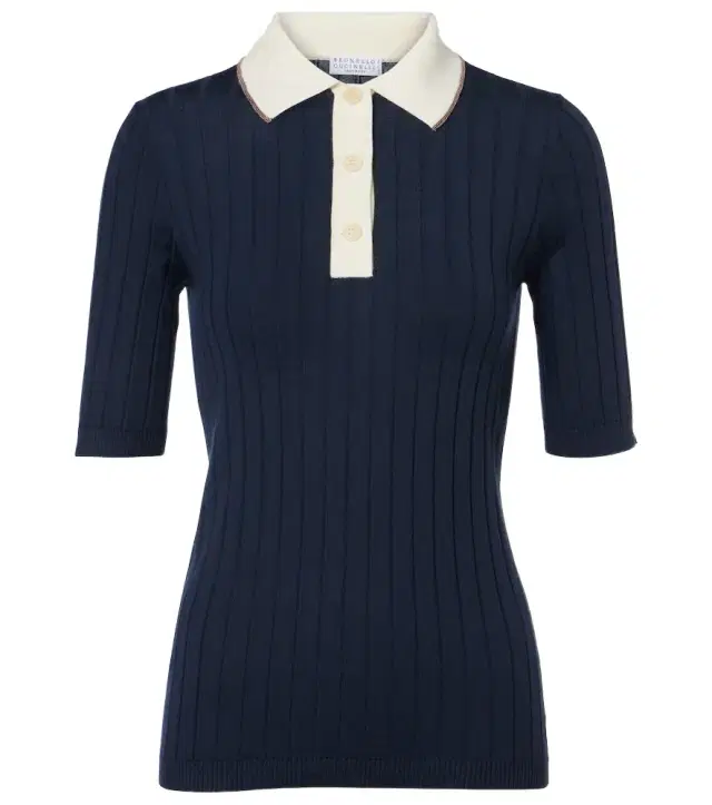 Embellished wool and cashmere polo sweater Embellished wool and cashmere polo sweater