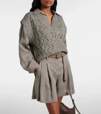 Brunello Cucinelli Sequined sweater vest | Thumbnail 2 Brunello Cucinelli Sequined sweater vest | Thumbnail 2
