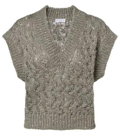 Brunello Cucinelli Sequined sweater vest | Thumbnail 1 Brunello Cucinelli Sequined sweater vest | Thumbnail 1