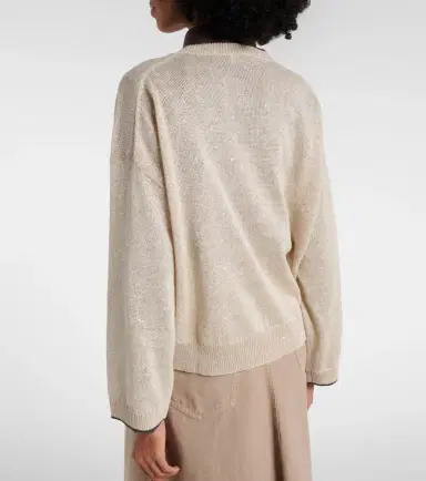 Brunello Cucinelli Sequined linen-blend sweater | Thumbnail 5 Brunello Cucinelli Sequined linen-blend sweater | Thumbnail 5