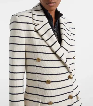 Brunello Cucinelli Knitted striped cotton blazer | Thumbnail 4 Brunello Cucinelli Knitted striped cotton blazer | Thumbnail 4