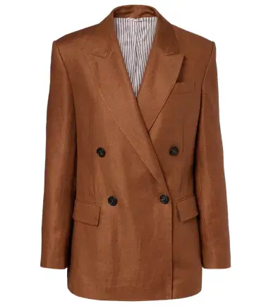 Brunello Cucinelli Double-breasted linen blazer | Thumbnail 1 Brunello Cucinelli Double-breasted linen blazer | Thumbnail 1