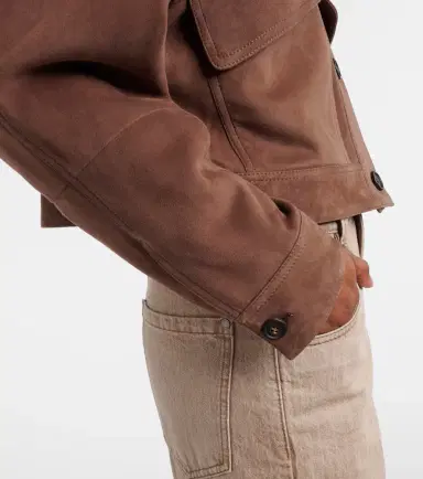 Brunello Cucinelli Monili cropped suede jacket | Thumbnail 2 Brunello Cucinelli Monili cropped suede jacket | Thumbnail 2