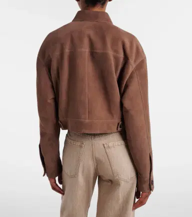 Brunello Cucinelli Monili cropped suede jacket | Thumbnail 4 Brunello Cucinelli Monili cropped suede jacket | Thumbnail 4