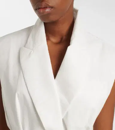 Brunello Cucinelli Belted cotton-blend vest | Thumbnail 3 Brunello Cucinelli Belted cotton-blend vest | Thumbnail 3