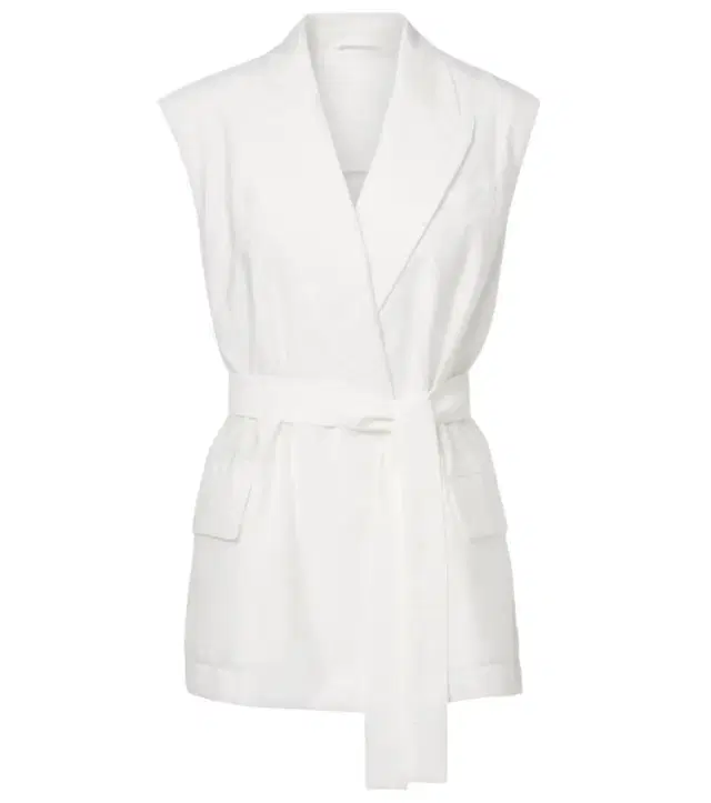 Belted cotton-blend vest Belted cotton-blend vest