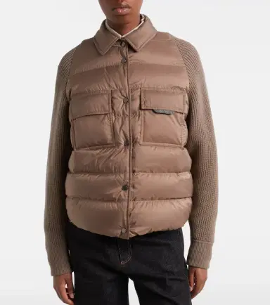 Brunello Cucinelli Wool, cashmere, and silk down jacket | Thumbnail 4 Brunello Cucinelli Wool, cashmere, and silk down jacket | Thumbnail 4
