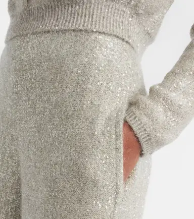 Brunello Cucinelli Sequined wide-leg pants | Thumbnail 3 Brunello Cucinelli Sequined wide-leg pants | Thumbnail 3