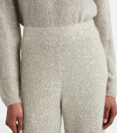 Brunello Cucinelli Sequined wide-leg pants | Thumbnail 5 Brunello Cucinelli Sequined wide-leg pants | Thumbnail 5