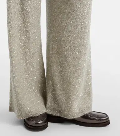Brunello Cucinelli Sequined wide-leg pants | Thumbnail 6 Brunello Cucinelli Sequined wide-leg pants | Thumbnail 6