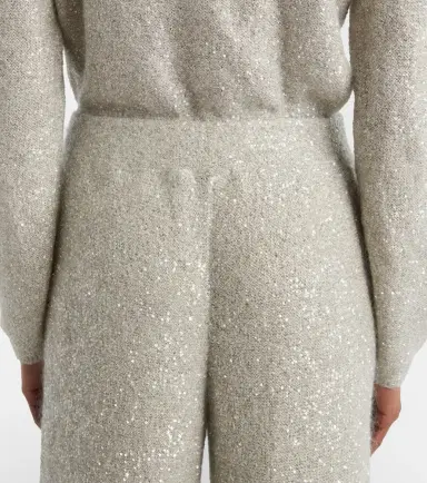 Brunello Cucinelli Sequined wide-leg pants | Thumbnail 7 Brunello Cucinelli Sequined wide-leg pants | Thumbnail 7