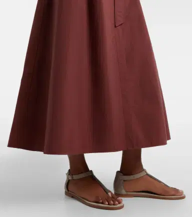 Brunello Cucinelli Monili cotton-blend midi dress | Thumbnail 6 Brunello Cucinelli Monili cotton-blend midi dress | Thumbnail 6