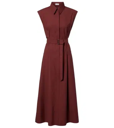 Brunello Cucinelli Monili cotton-blend midi dress | Thumbnail 1 Brunello Cucinelli Monili cotton-blend midi dress | Thumbnail 1