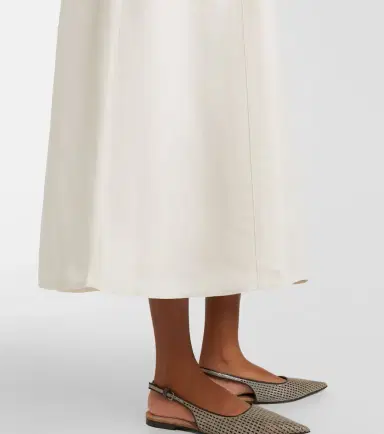 Brunello Cucinelli Cotton and silk maxi dress | Thumbnail 2 Brunello Cucinelli Cotton and silk maxi dress | Thumbnail 2