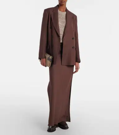 Brunello Cucinelli Twill maxi skirt | Thumbnail 2 Brunello Cucinelli Twill maxi skirt | Thumbnail 2