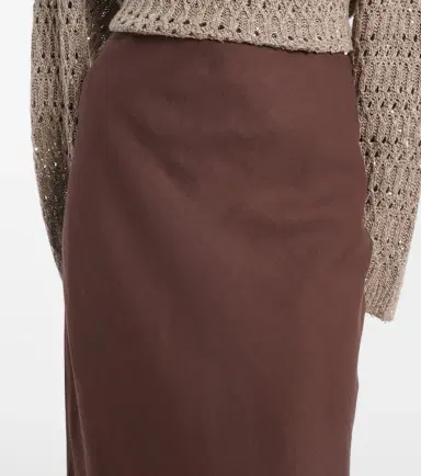 Brunello Cucinelli Twill maxi skirt | Thumbnail 3 Brunello Cucinelli Twill maxi skirt | Thumbnail 3