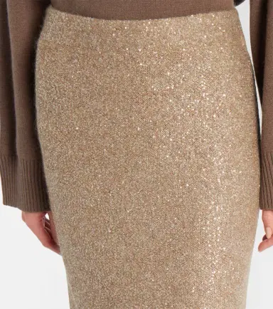 Brunello Cucinelli Lamé pencil skirt | Thumbnail 3 Brunello Cucinelli Lamé pencil skirt | Thumbnail 3