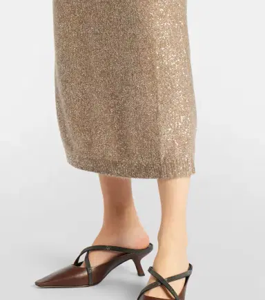 Brunello Cucinelli Lamé pencil skirt | Thumbnail 4 Brunello Cucinelli Lamé pencil skirt | Thumbnail 4