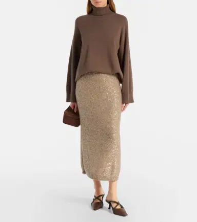 Brunello Cucinelli Lamé pencil skirt | Thumbnail 5 Brunello Cucinelli Lamé pencil skirt | Thumbnail 5