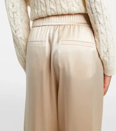 Brunello Cucinelli Silk-blend satin wide-leg pants | Thumbnail 3 Brunello Cucinelli Silk-blend satin wide-leg pants | Thumbnail 3