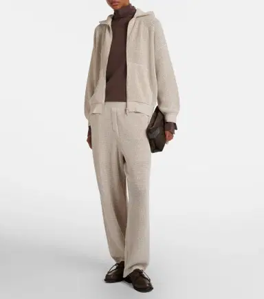 Brunello Cucinelli Knitted cotton-blend wide-leg pants | Thumbnail 5 Brunello Cucinelli Knitted cotton-blend wide-leg pants | Thumbnail 5