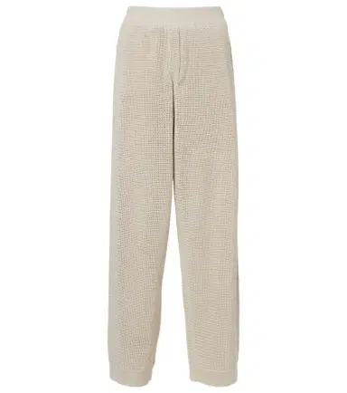 Brunello Cucinelli Knitted cotton-blend wide-leg pants | Thumbnail 1 Brunello Cucinelli Knitted cotton-blend wide-leg pants | Thumbnail 1