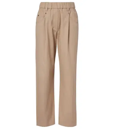 Brunello Cucinelli Cotton-blend straight pants | Thumbnail 1 Brunello Cucinelli Cotton-blend straight pants | Thumbnail 1