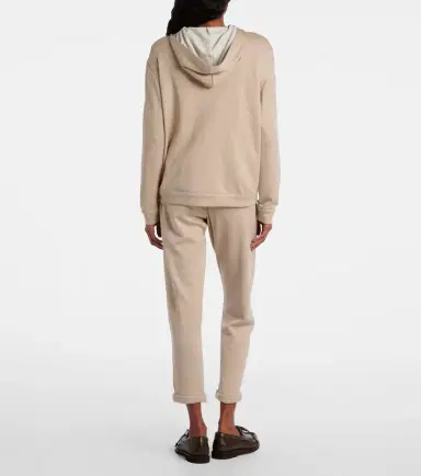Brunello Cucinelli Monili cotton and silk-blend sweatpants | Thumbnail 3 Brunello Cucinelli Monili cotton and silk-blend sweatpants | Thumbnail 3