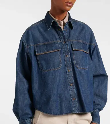 Brunello Cucinelli Monili denim jacket | Thumbnail 4 Brunello Cucinelli Monili denim jacket | Thumbnail 4