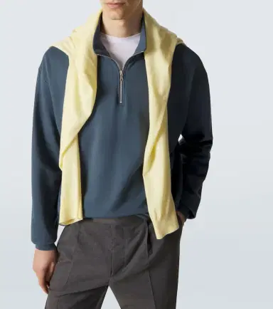 Auralee Cotton half-zip sweatshirt | Thumbnail 2 Auralee Cotton half-zip sweatshirt | Thumbnail 2