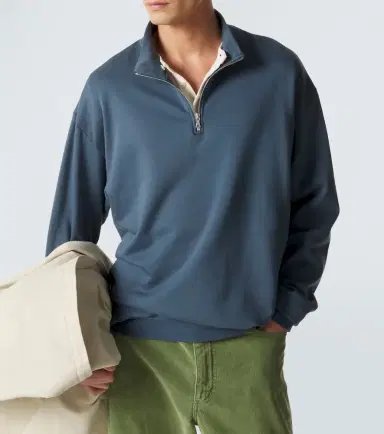 Auralee Cotton half-zip sweatshirt | Thumbnail 3 Auralee Cotton half-zip sweatshirt | Thumbnail 3