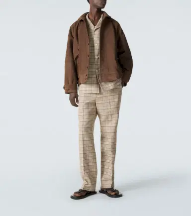 Auralee Checked silk and linen tweed jacket | Thumbnail 3 Auralee Checked silk and linen tweed jacket | Thumbnail 3